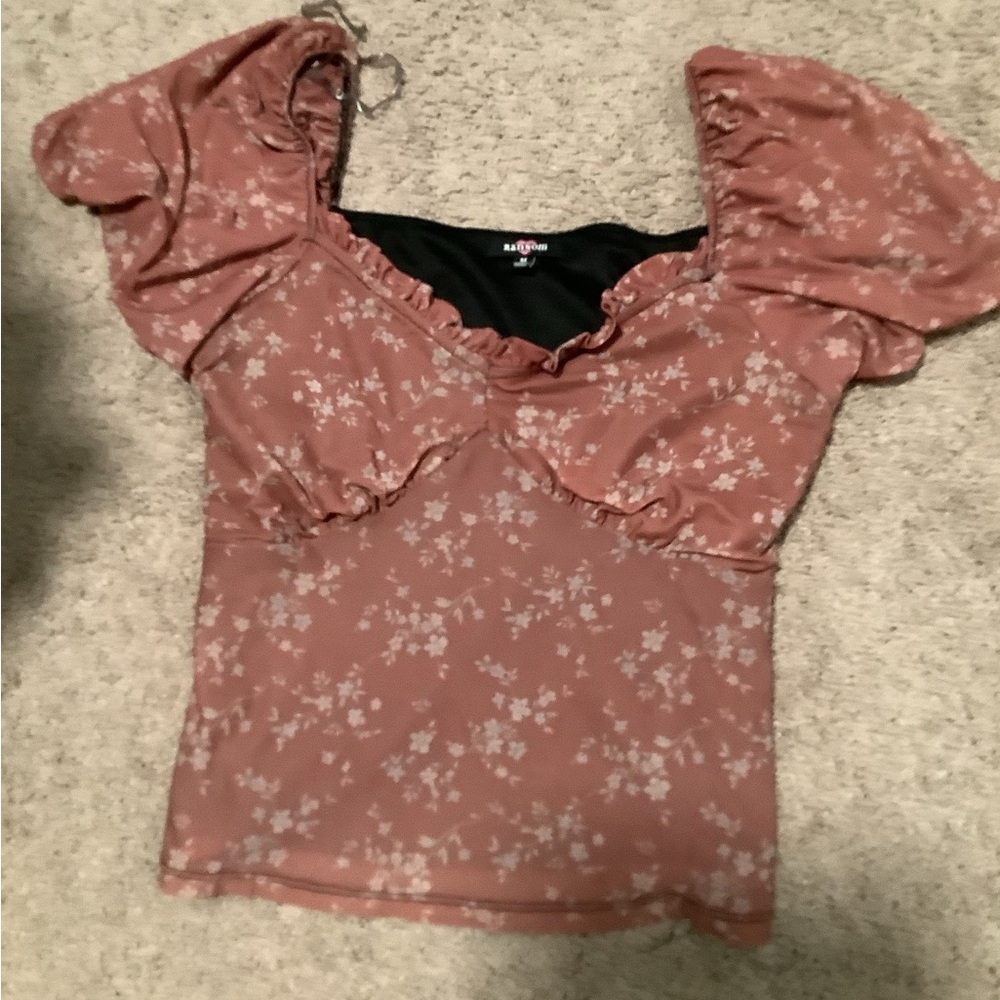 Flower printed top